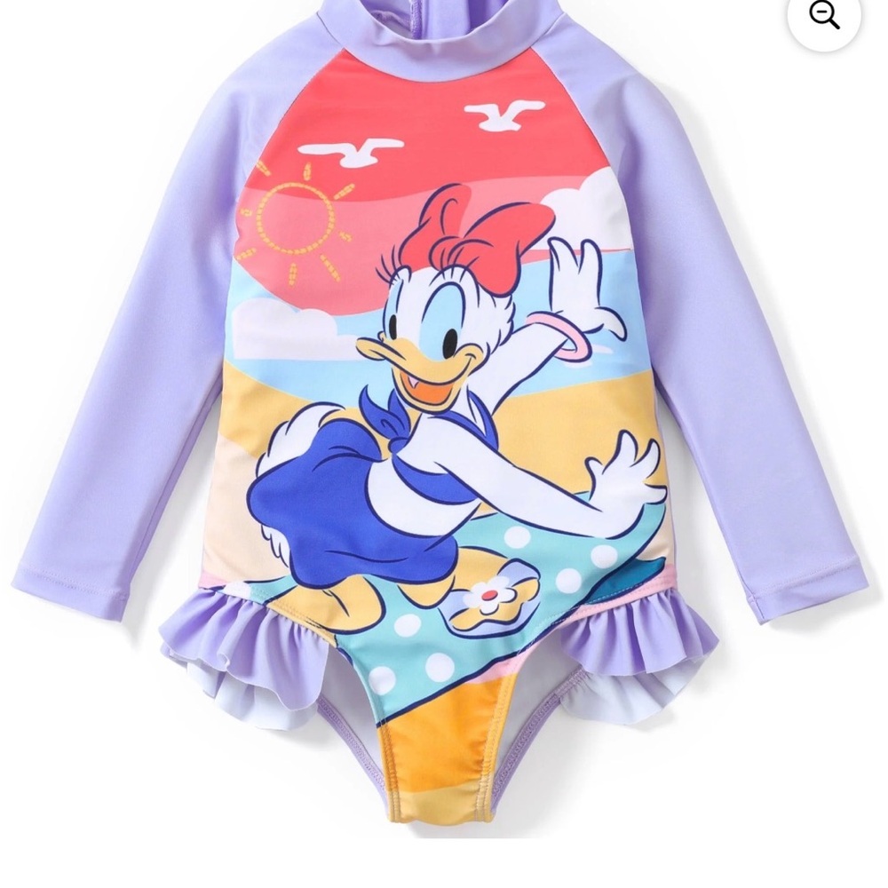 Pat Pat Disney Daisy Duck Girl’s one piece swimsuit 4/5